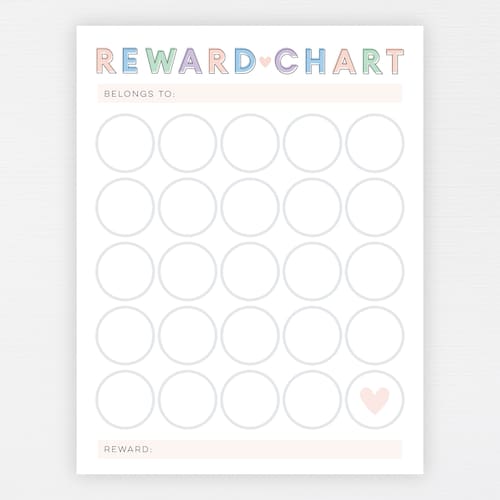 Chore Reward Chart Printable Chore Chart Chore or Potty - Etsy