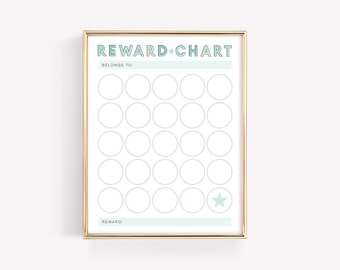 Chore Reward Chart · Printable Chore Chart · Chore or Potty Training Rewards · Instant Downloadable Reward Chart · DIGITAL FILE