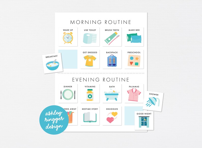 Daily Routine Charts + Cards · Weekly Daily Chore Bundle · Visual ...
