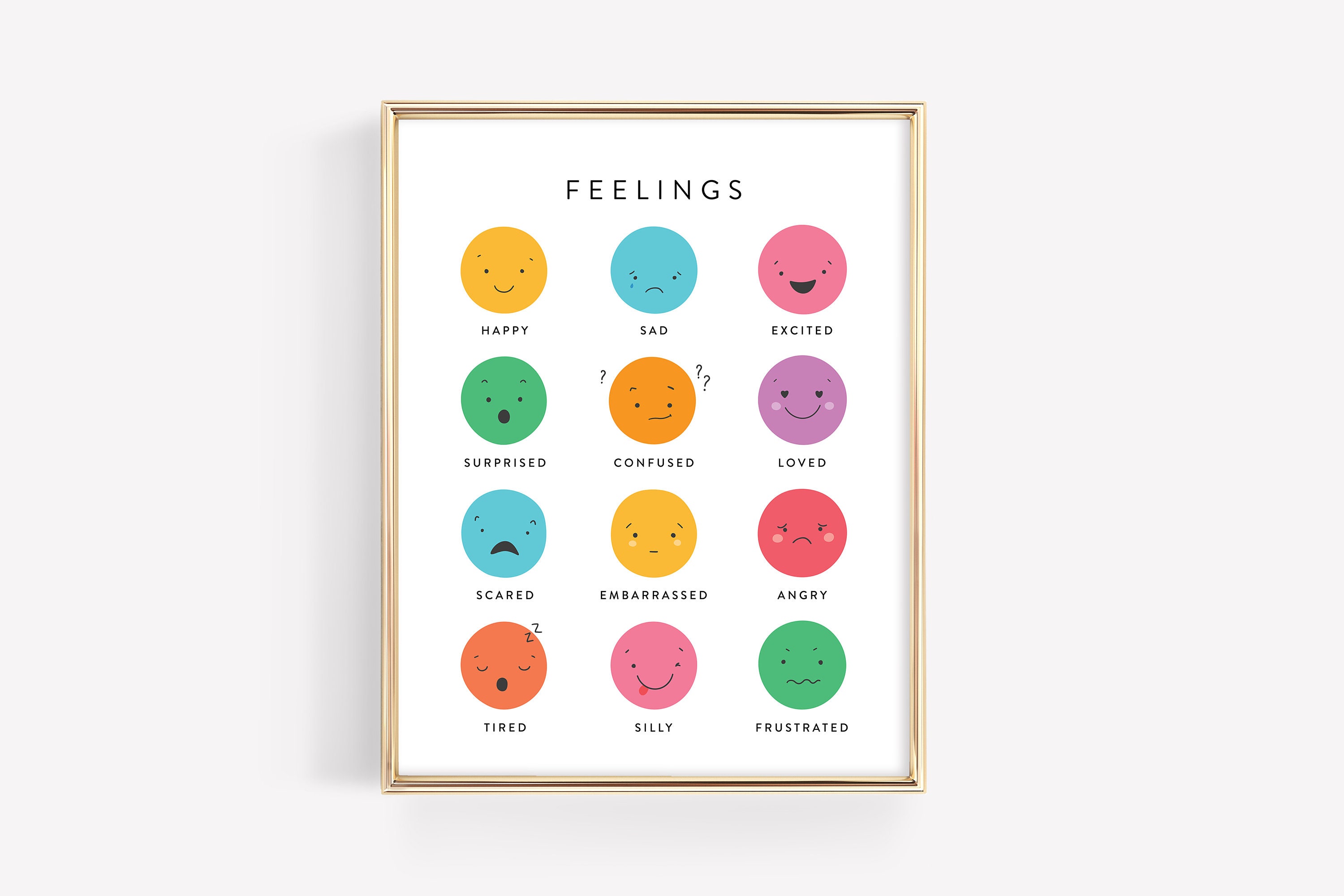 Feelings Poster Art Emotions Chart Poster sold by Meriel Coincidence ...