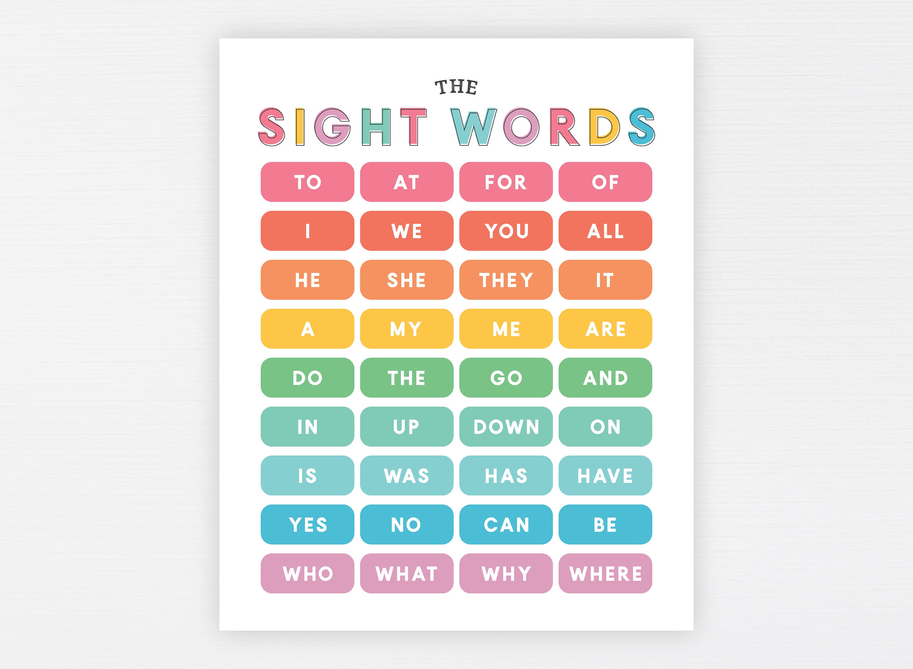 sight-words-set-1-education-printable-reading-spelling-aid-etsy