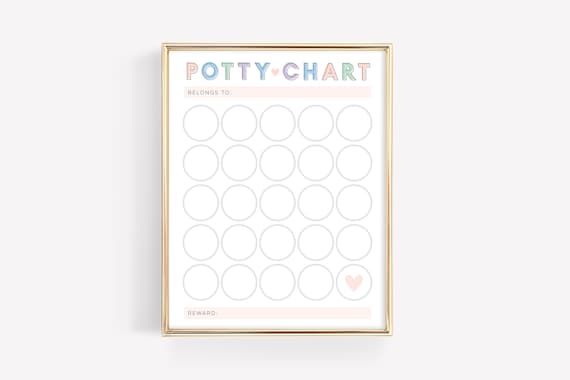 Potty Training Chart · Printable Toddler Potty Time Chart · Potty Training Rewards · Instant Downloadable Potty Reward Chart · DIGITAL FILE