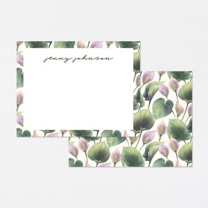 Calla-Lilien-Briefpapier · Briefpapier-Geschenkset · Calla-Lilien-Briefkarten · Monogrammiertes Blumengeschenk · DIGITAL ODER GEDRUCKT