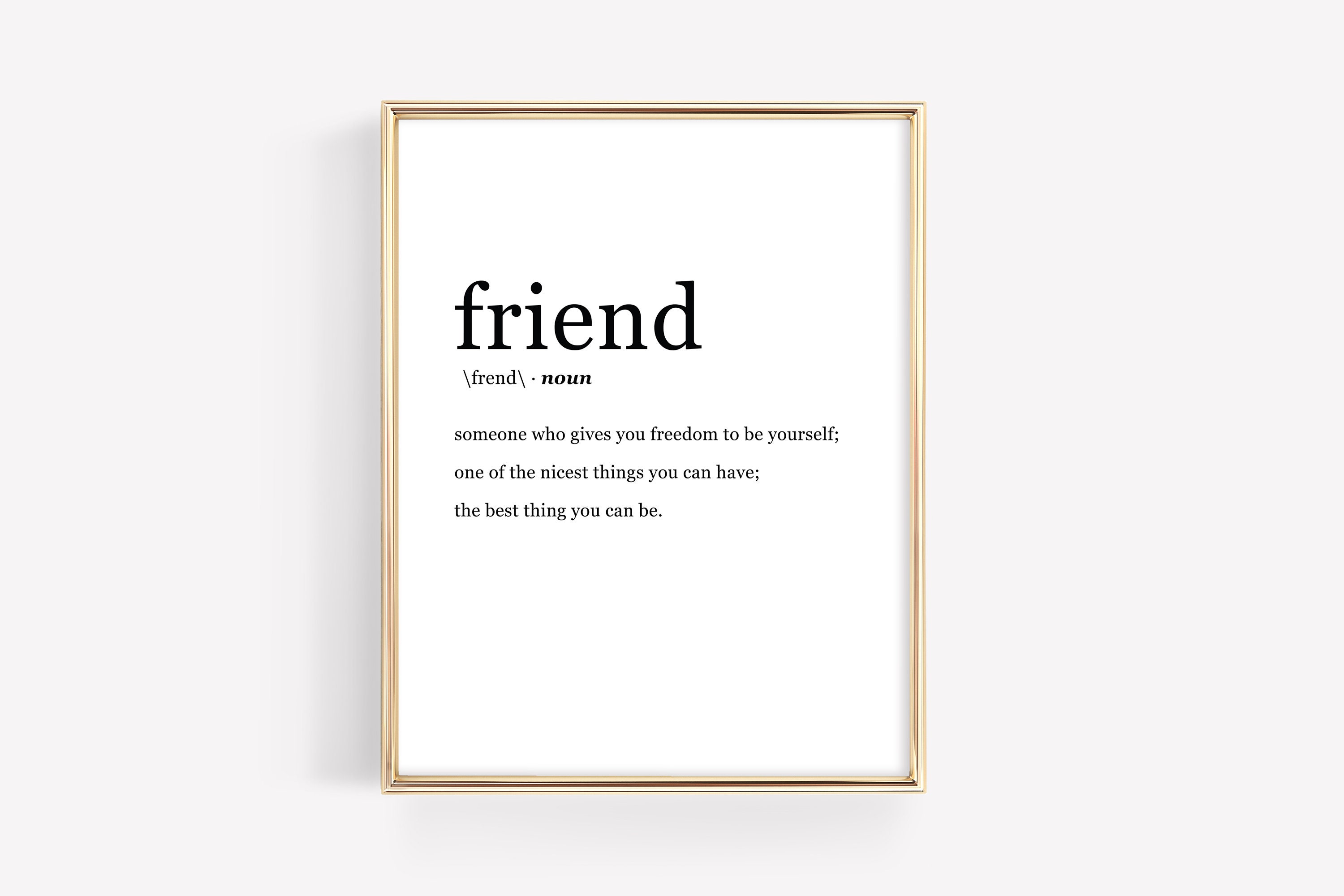 Friend Definition Print · Friendship Printable Quote · Friend ...