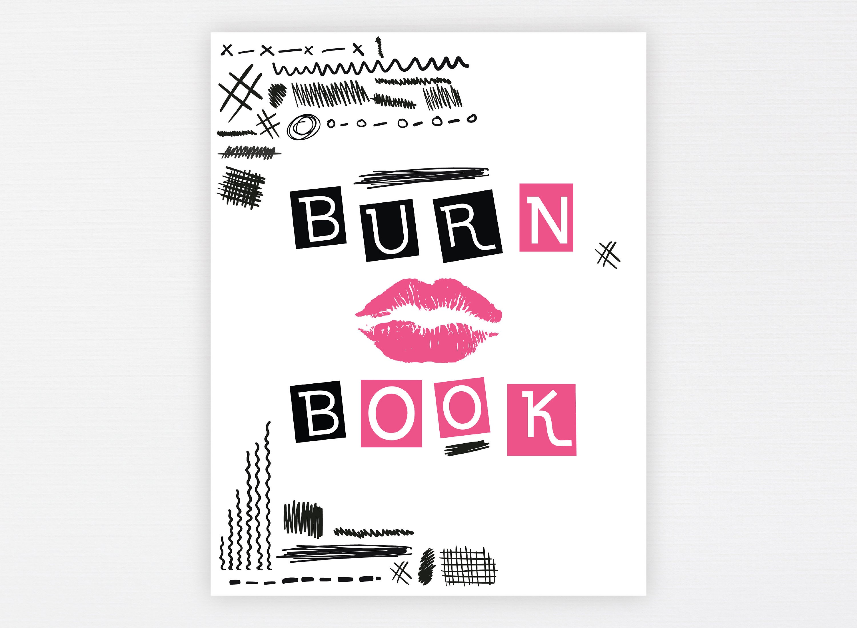 Sketch Book Journal Mean Girls Inspired bachelorette Burn Book 