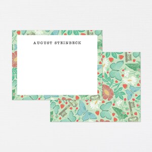 Papeterie jardin anglais · Cadeau monogramme clé du jardin secret · Cartes de correspondance florales roses anglaises vintage Papeterie sur mesure · NUMÉRIQUE OU IMPRIMÉE