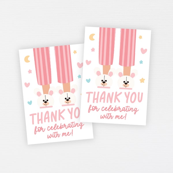 Pajama Party Favors Tags · Pj Sleepover Thank You Kids Printable Birthday Favor Tag · Slumber Party School Gift Friends Tag · DIGITAL FILE