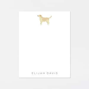 Artigos de papelaria Labrador Retriever · Blocos de anotações amarelos de laboratório · Presente com monograma para amantes de cães · Conjunto de papelaria personalizado sob medida · DIGITAL OU IMPRESSO