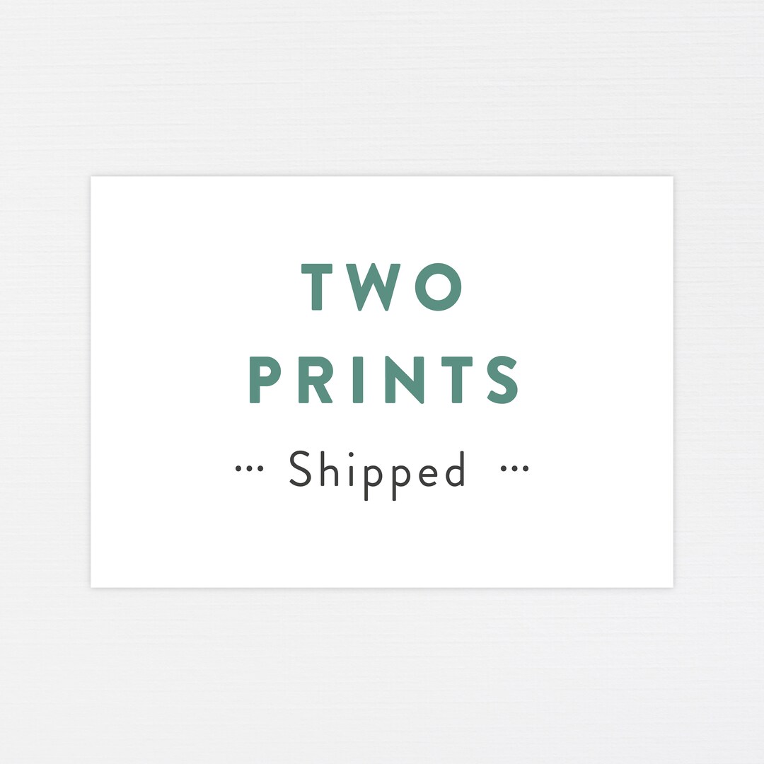 Two 2 Prints Shipped Print and Ship Artwork Print & Ship Etsy UK