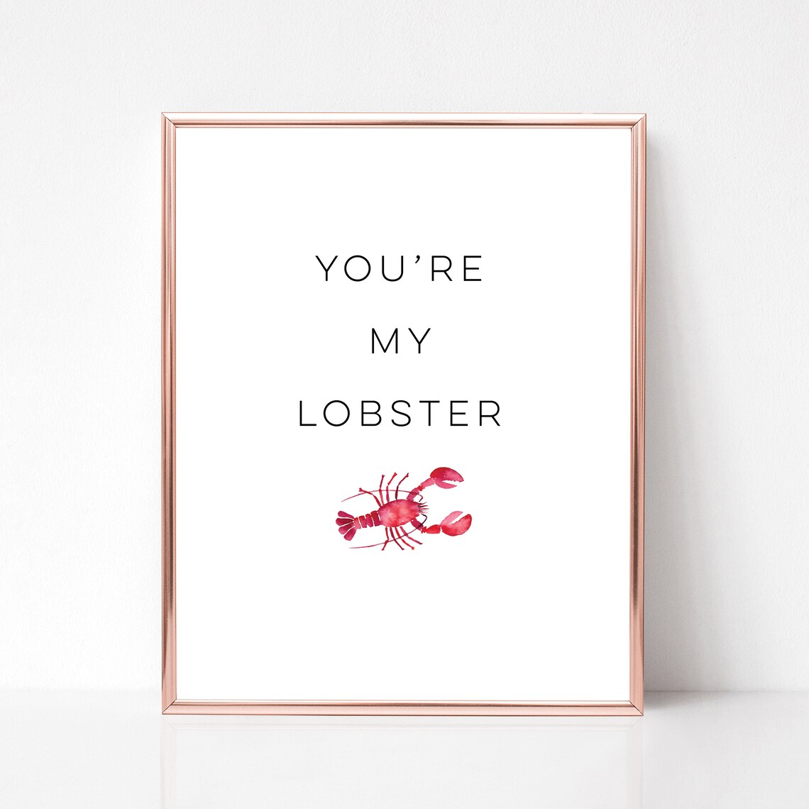 Friends You're My Lobster Print Friends Quote Poster Etsy