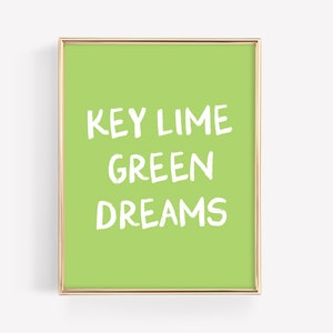 Key Lime Green Art Print · Funny Apartment Home Printable · Lime Living Room Wall Art · Lime Bar Cart Art Print Travel Gift · DIGITAL FILE