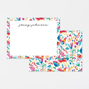 Papelería Otami Mexicana · Regalo de monograma floral Fiesta · Set de regalo de tarjetas de notas personalizadas · Regalo de Navidad · Papelería a medida · DIGITAL O IMPRESO