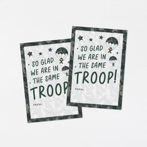 Army Parachute Valentine Tags Green Camo Army Man Printable Classroom ...