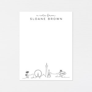 Las Vegas Briefpapier · Individuelle Reise-Grußkarten · Minimales Geschenkset mit Monogramm · Maßgeschneiderte Vegas-Hochzeits-Briefpapier · DIGITAL ODER GEDRUCKT