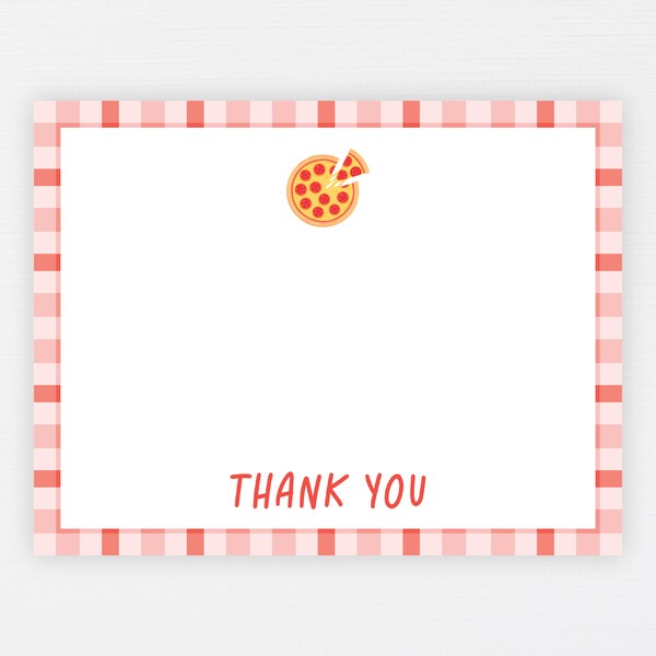 Pizza Thank You Card - Etsy