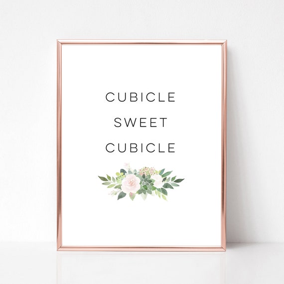 Cubicle Sweet Cubicle Print Cactus Work Wall Art Cubicle | Etsy