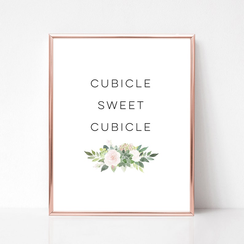 Cubicle Sweet Cubicle Print Cactus Work Wall Art Cubicle | Etsy
