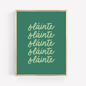Sláinte アートプリント · アイルランド Irish Cheers 印刷可能 · 幸運な聖パトリックデー ウォールアート · バーカート アートプリント · 旅行ギフト · デジタルファイル
