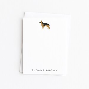 German Shepherd Stationery · Dog Lover Monogram Gift · Custom Notecards · Bespoke Stationery · German Shepherd Gift Set · DIGITAL OR PRINTED