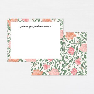 Papeterie jardin anglais · Cadeau monogramme clé du jardin secret · Cartes de correspondance florales roses anglaises vintage Papeterie sur mesure · NUMÉRIQUE OU IMPRIMÉE