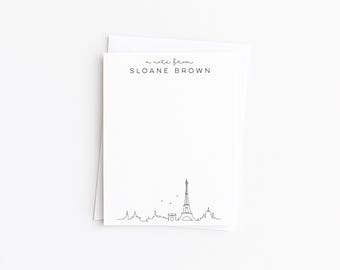 Paris Frankreich Briefpapier · Französische Reise Grußkarten · Minimales Monogramm Geschenkset · Maßgeschneiderte Hochzeitspapeterie · DIGITAL ODER GEDRUCKT