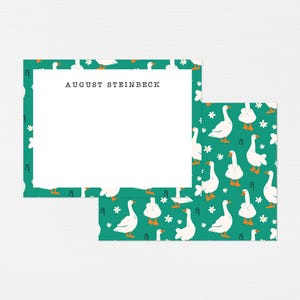 Artigos de papelaria Goose · Presente de monograma caprichoso · Cartões de nota personalizados Artigos de papelaria personalizados · Conjunto de presente de aniversário floral Goose · DIGITAL OU IMPRESSO