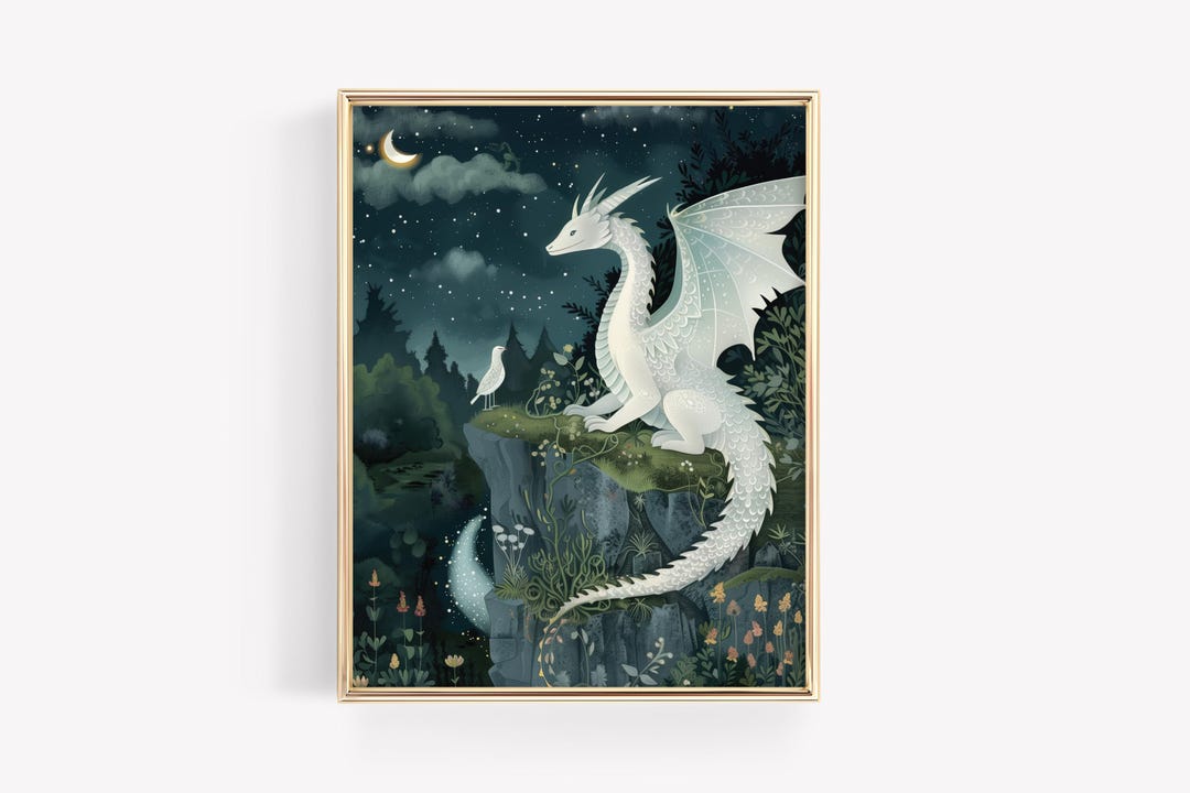 Dragon Kids Painting · Fantasy Art Whimsical Nursery Illustration ...