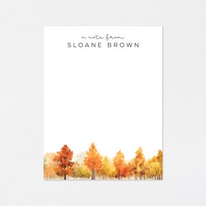 Briefpapier herfstboom · Monogramcadeau herfst · Gepersonaliseerde notitiekaarten Halloween · Op maat gemaakt briefpapier · Verjaardagscadeauset · DIGITAAL OF GEDRUKT