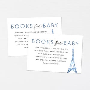 Livros da Torre Eiffel para inserção de bebê · Chá de bebê francês neutro em Paris · Cartões de banho para impressão modernos Bonjour Baby Download · ARQUIVO DIGITAL