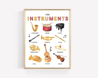 楽器教育プリント · 音楽ホームスクールリソース · モンテッソーリ学習教材 · 音楽教室の壁掛けアート · デジタルファイル