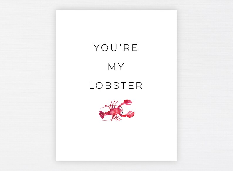 Friends You're My Lobster Print Friends Quote Poster - Etsy