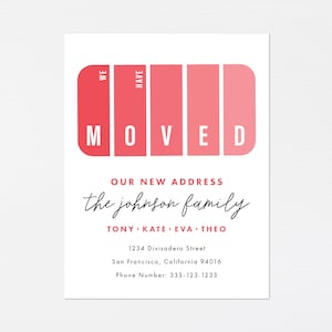 Bewegende aankondiging verfstaal · Modern We've Moved-kaart · New Home-aankondiging · Eenvoudige housewarmingsuitnodiging · DIGITAAL OF GEDRUKT
