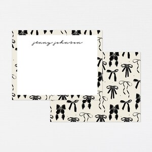 Coquette Bow Briefpapier · Monogramm Geschenk · Weihnachtsgeschenk · Schleifenband Geschenk Set · DIGITAL ODER GEDRUCKT