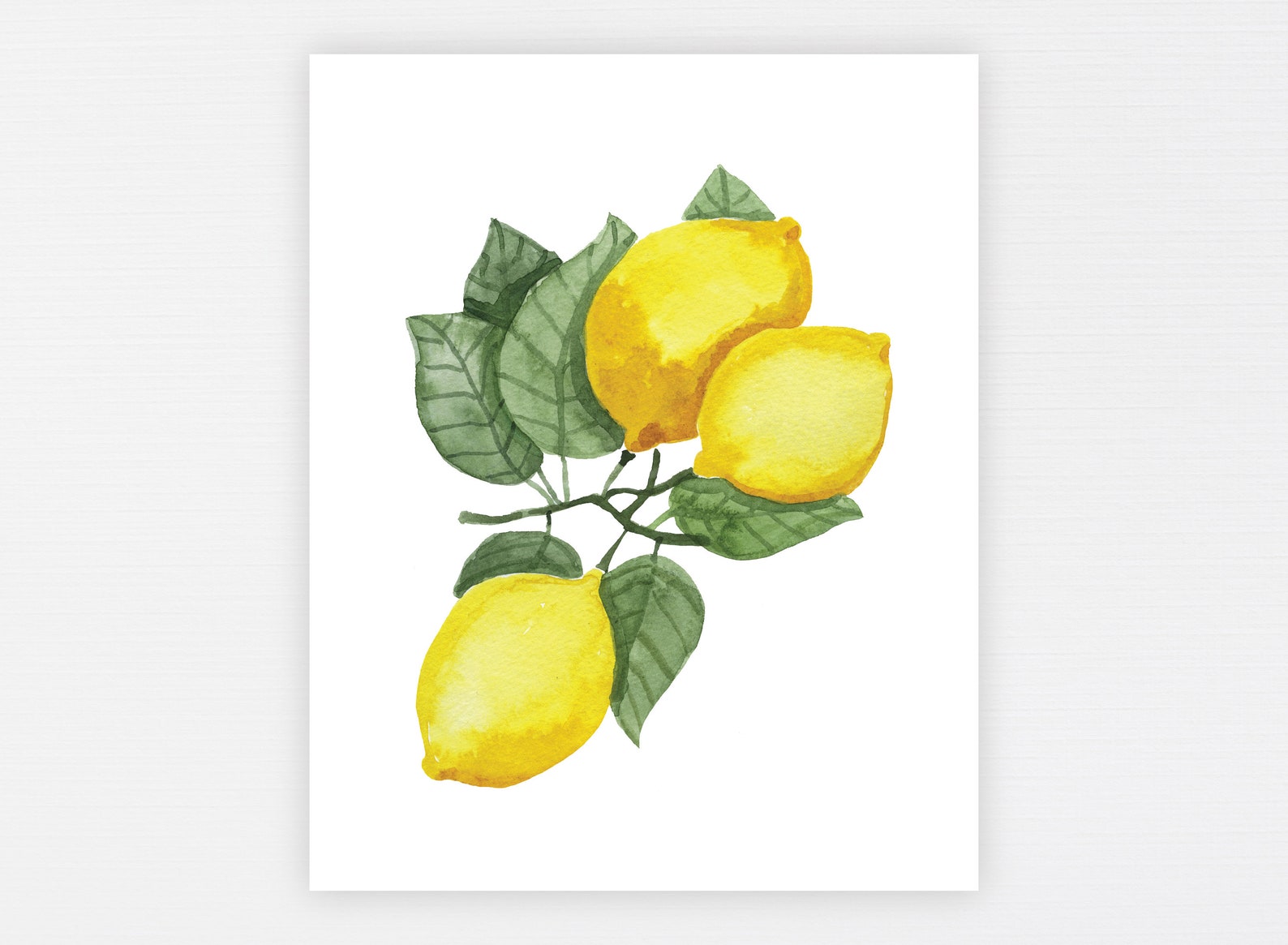 Lemon Prints Set of 3 Lemons Kitchen Print Set Dining Etsy