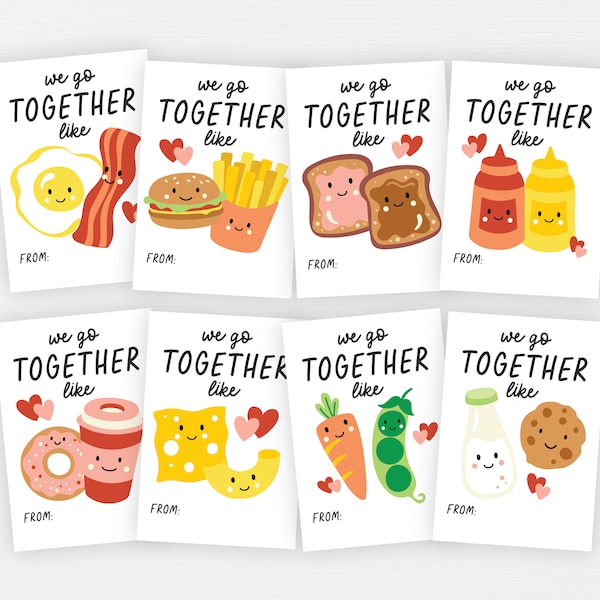 Kids Valentines · We Go Together Like Tags ·  Classroom Valentines · Perfect Pairs · Printable Valentines ·  Instant Download · DIGITAL FILE