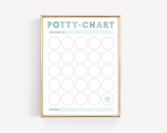 Potty Training Chart · Printable Toddler Potty Time Chart · Potty Training Rewards · Instant Downloadable Potty Reward Chart · DIGITAL FILE