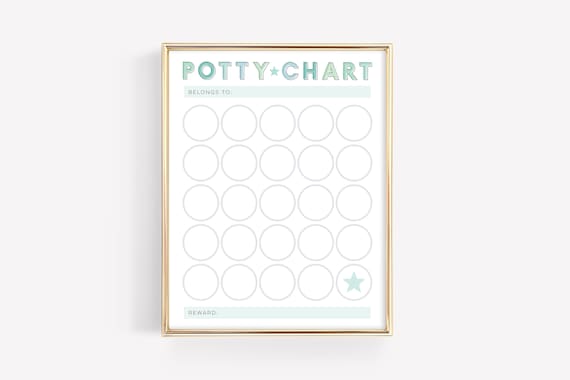 Potty Training Chart · Printable Toddler Potty Time Chart · Potty Training Rewards · Instant Downloadable Potty Reward Chart · DIGITAL FILE