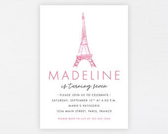 Eiffel Tower Birthday Invitation - Etsy