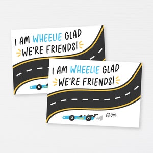 Car Valentine · I am Wheelie Glad We're Friends Printable Kids Valentine · Add Toy Car · Non Food Happy Valentine's Day Tag · DIGITAL FILE