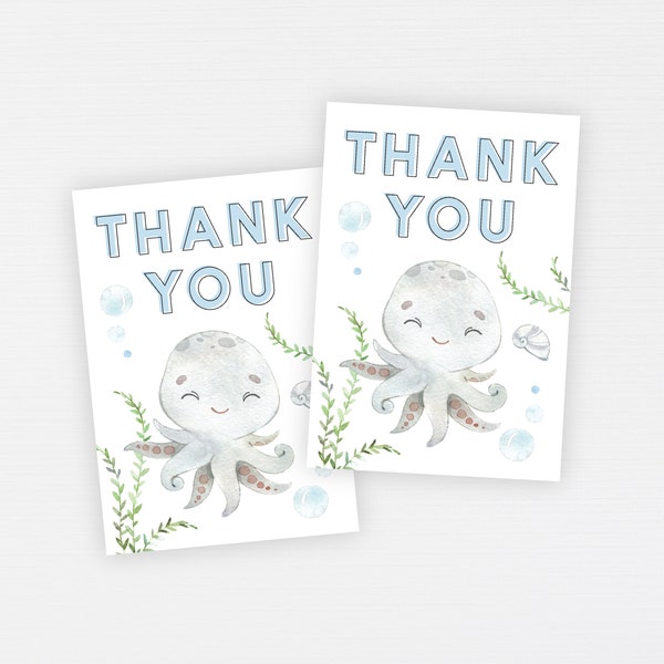 Under the Sea Favor Tags · Ocean Baby Animal Thank You Party Tag · Modern Invite Printable Birthday Shower Gift Tags · DIGITAL FILE