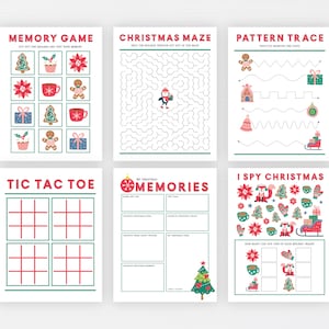 Christmas Educational Activity Bundle · Holiday Winter Preschool Kinder Games · Christmas Coloring Montessori Learning Set · DIGITAL FILE