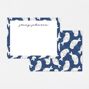 Seehund Briefpapier · Ocean Lover Monogramm Geschenk · Küsten Grußkarten · Otter Briefpapier · Geburtstagsgeschenk Set · DIGITAL ODER GEDRUCKT