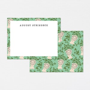 Artigos de papelaria da deusa grega · Presente de monograma de vegetação · Cartões de notas personalizados de decoração de plantas gregas · Presente de Natal exclusivo · DIGITAL OU IMPRESSO