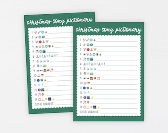 Christmas Emoji Pictionary · Christmas Songs · Christmas Printable Game · Christmas Family Activity · Christmas Party Game · DIGITAL FILE