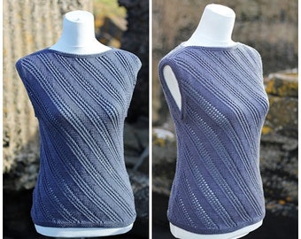 KNITTING PATTERN for women - Slate summer top, clothing patterns - Pdf listing 12