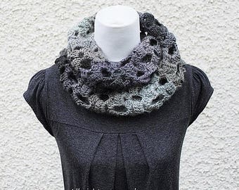CROCHET PATTERN - crochet lace infinity scarf, womens snood, Domino scarf pattern - Listing14