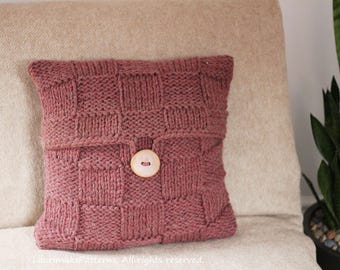 Knitting PATTERN pillow - Rouille cushion cover pattern, homedecor patterns  - Listing53