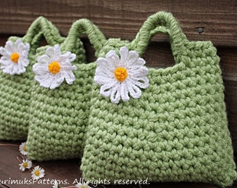 CROCHET PATTERN - Little Girls Daisy Flower Purse, bag pattern - Listing54