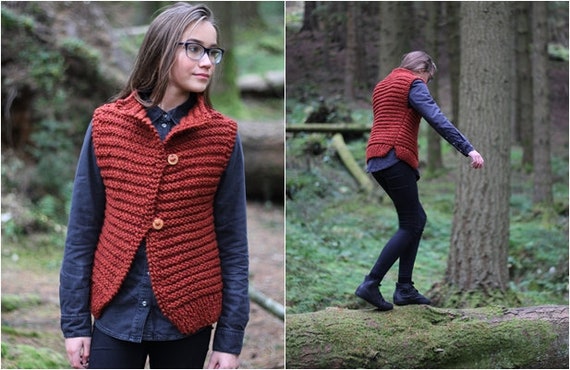 womens knitted sleeveless cardigan