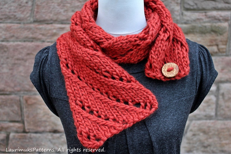 Écharpe laineuse en dentelle diagonale motif tricot pour femmes, Listing137 image 2